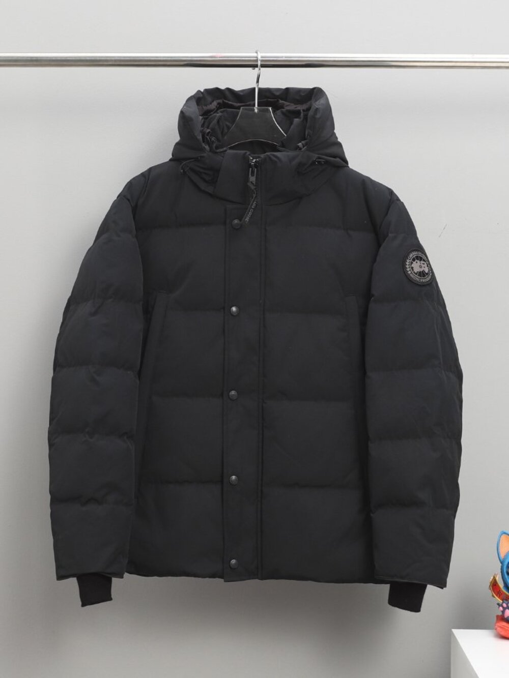 Canada Goose Men's Black Hooded Puffer Jacket - Insulated Winter Coat